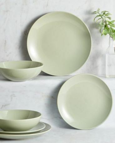 Столовый набор из 12 предметов Stoneware Sage Gloss