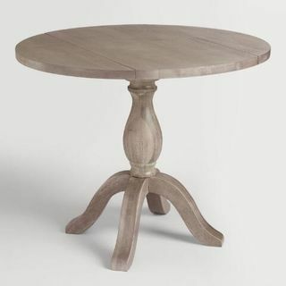 Круглый выветрившийся серый лист Jozy Drop Leaf Table