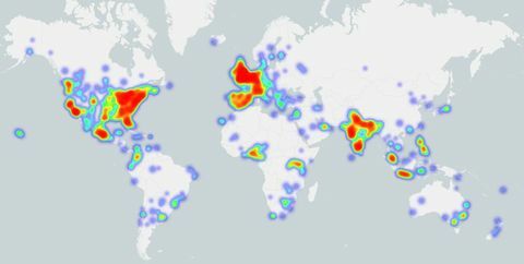 Тепловая карта Twitter - пластическое загрязнение - thunderbombsurf.com